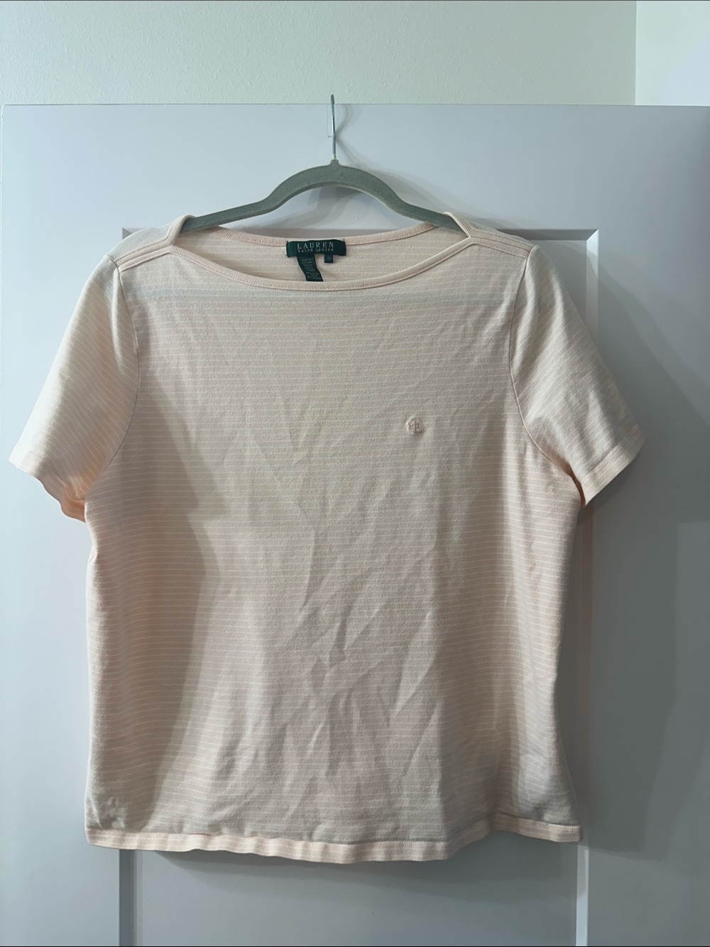 Lauren Ralph Lauren Light Pink Short-Sleeve Knit Tee